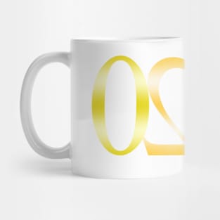 happy new year 2024 golden heart Mug